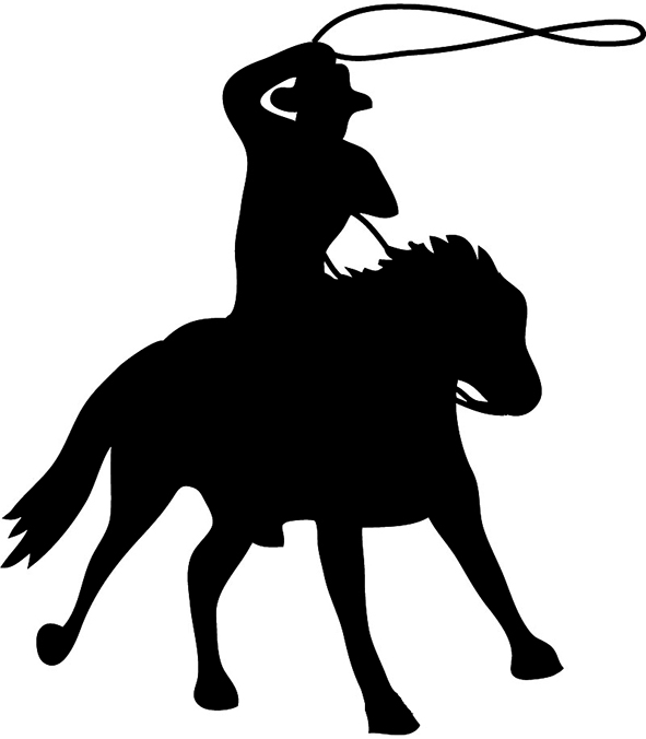 591x676 Free Cowboy Silhouette Clip Art