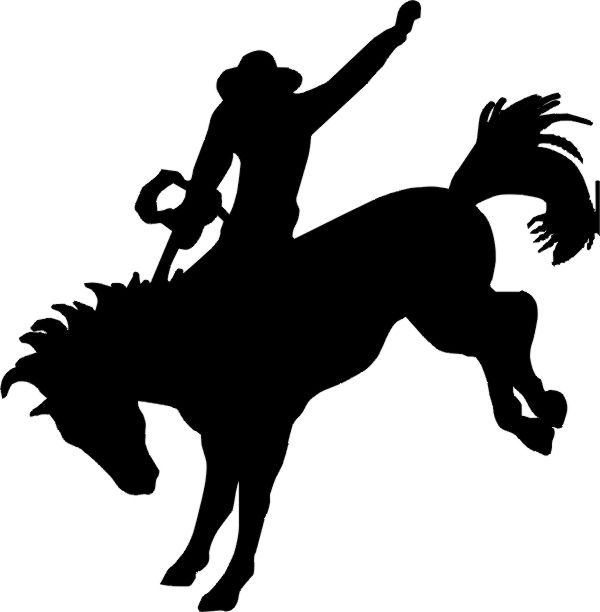 600x612 Bucking Bronco Silhouette