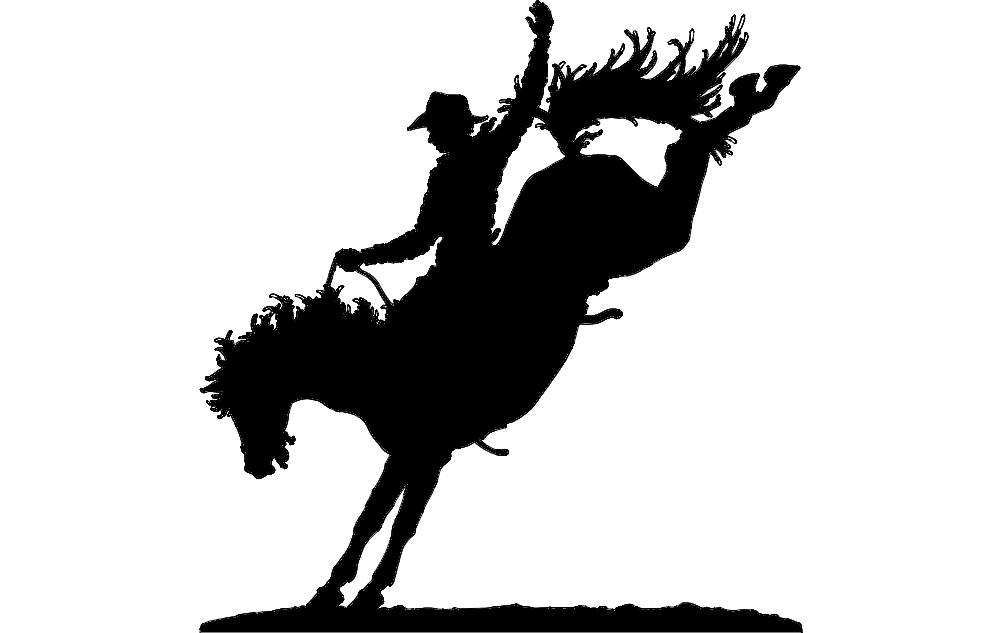 Bucking Horse Silhouette at GetDrawings | Free download