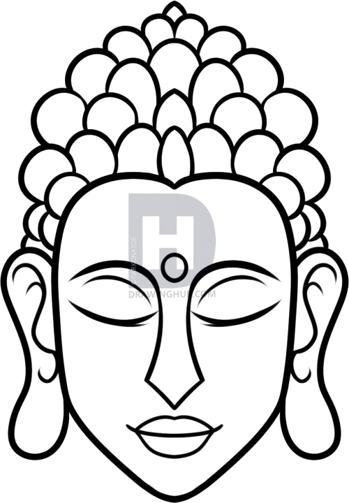 500x720 How To Draw Buddha Easy, Step By Step, Drawing Guide, By