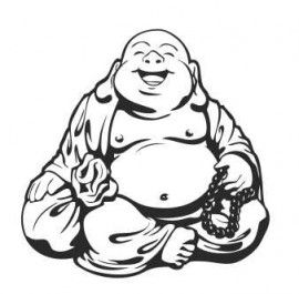 270x265 Muursticker Buddha Beeld Muurstickers Collectie Muurstickers