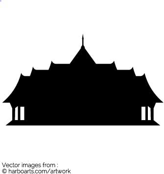 335x355 Download Temple Buddhist Silhouette