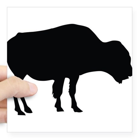 460x460 Buffalo Silhouette Stickers