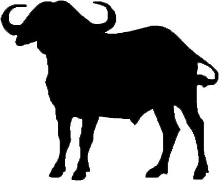 450x372 African Buffalo Head Silhouette