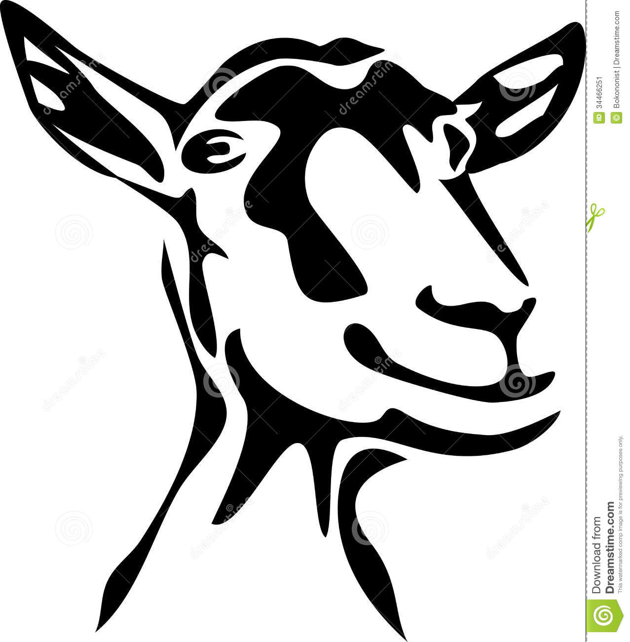 1277x1300 Goats Head Clipart Silhouette