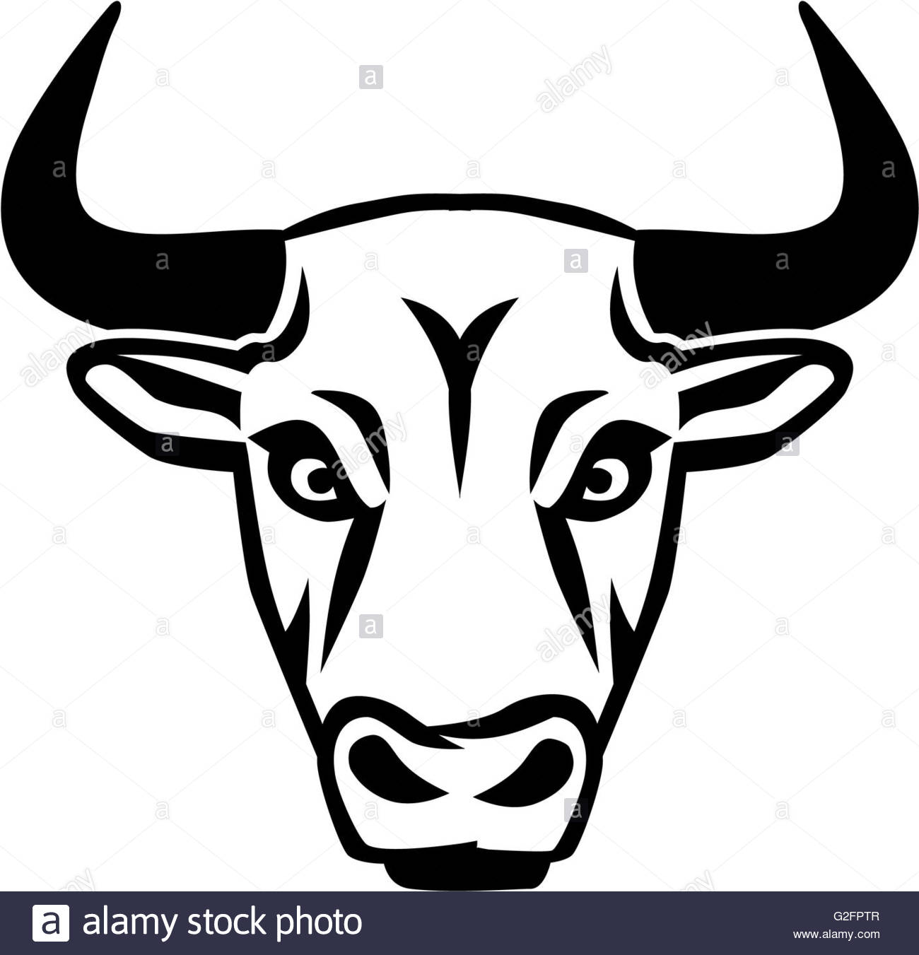 1300x1351 Silhouette Bull Head Stock Photo 104838743