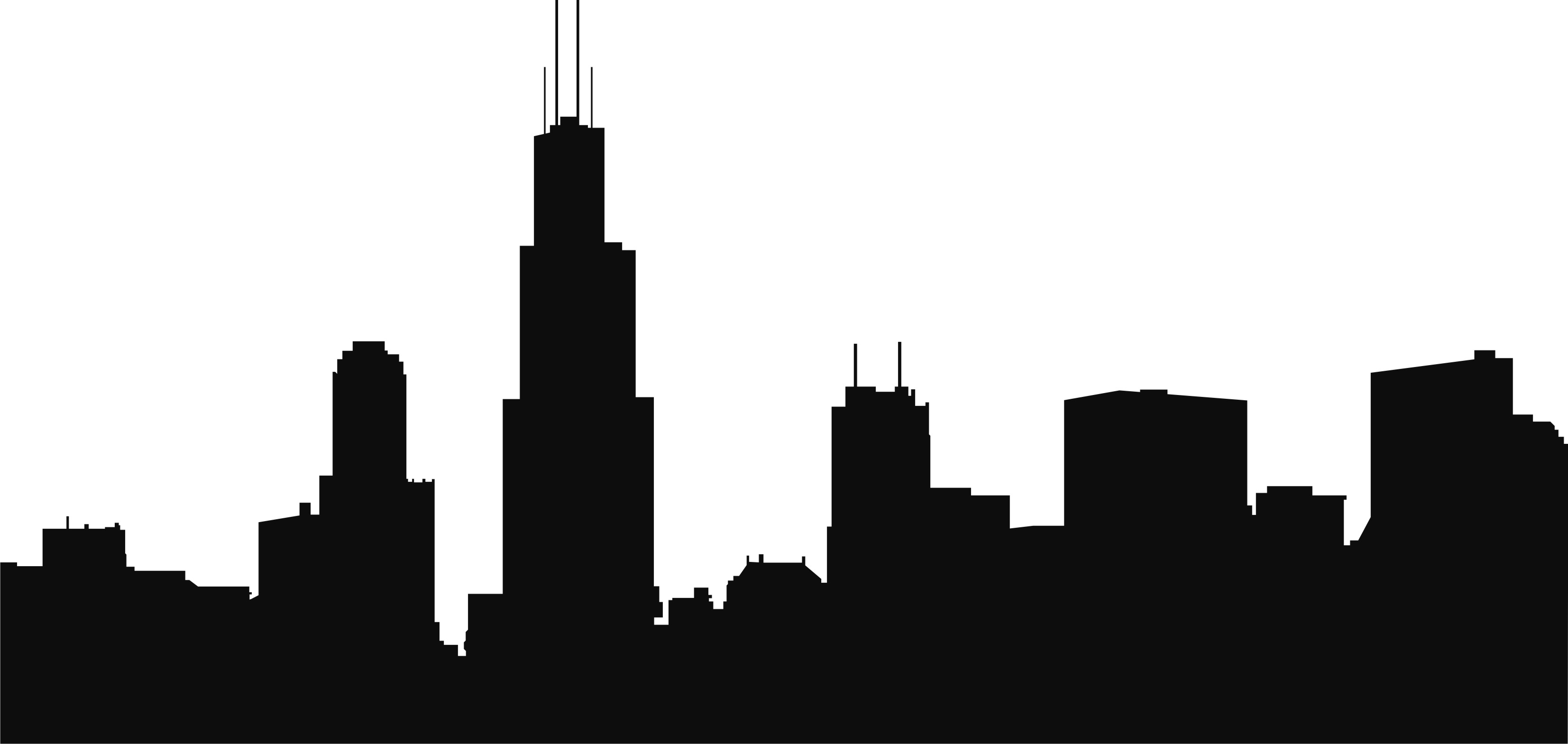 3307x1569 Free City Skyline Silhouette, Hanslodge Clip Art Collection