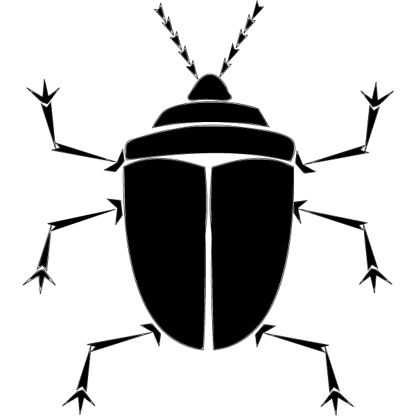 600x600 Bug Silhouette Vector Free, Vector Graphic