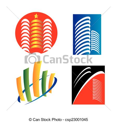 450x470 Building Silhouettes Eps Vector
