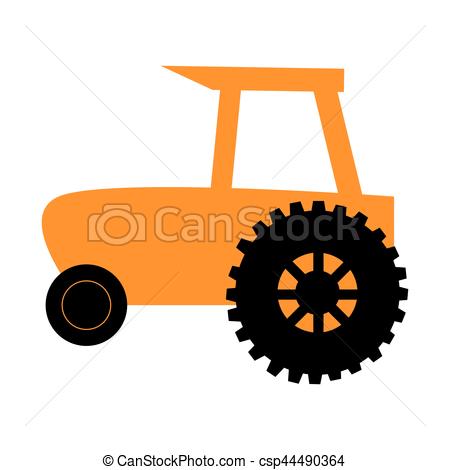 450x470 Silhouette Countryside Tractor For Building Vector Clip Art
