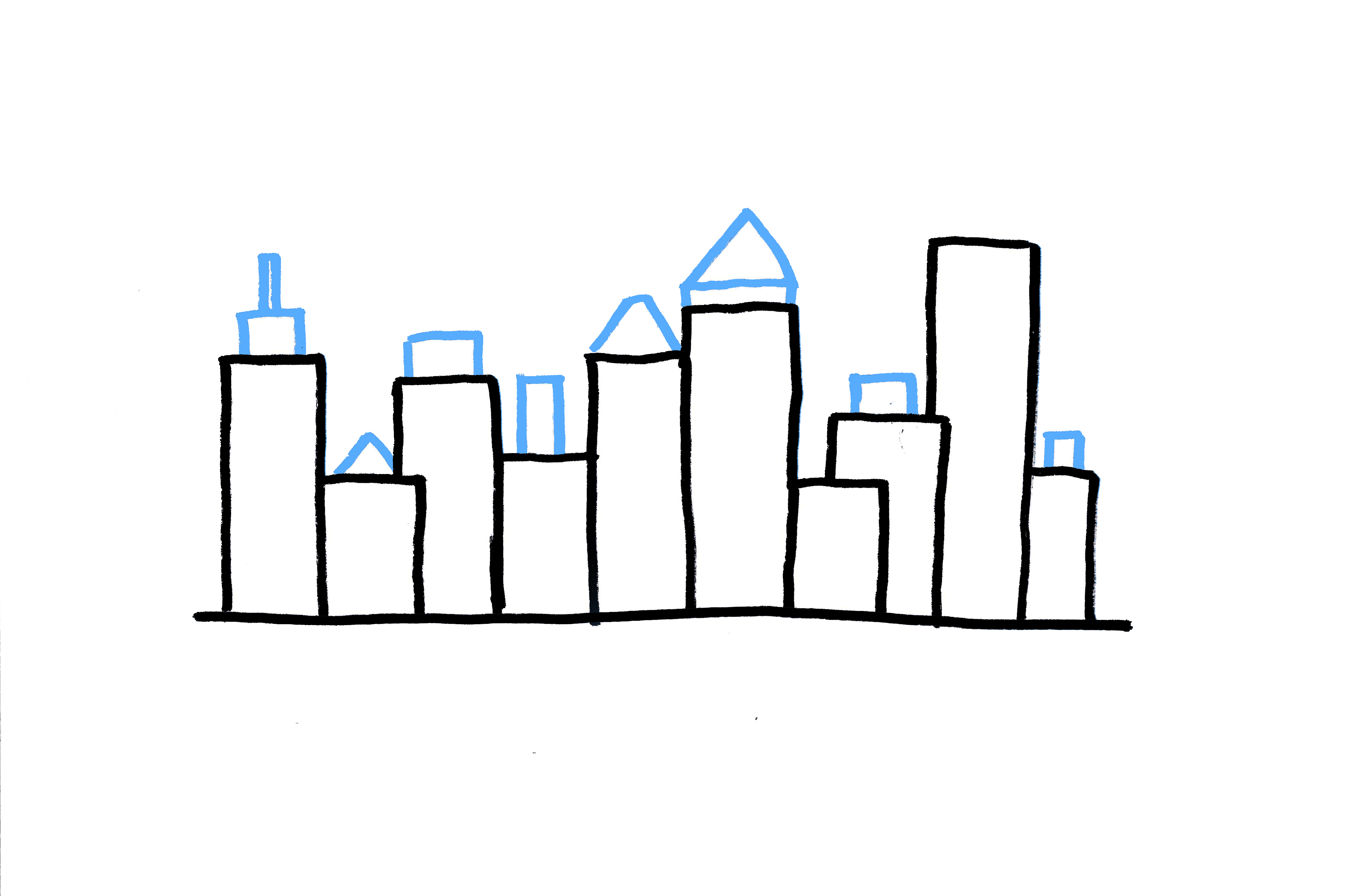 4400x2911 How To Draw A City Skyline 3 Ways
