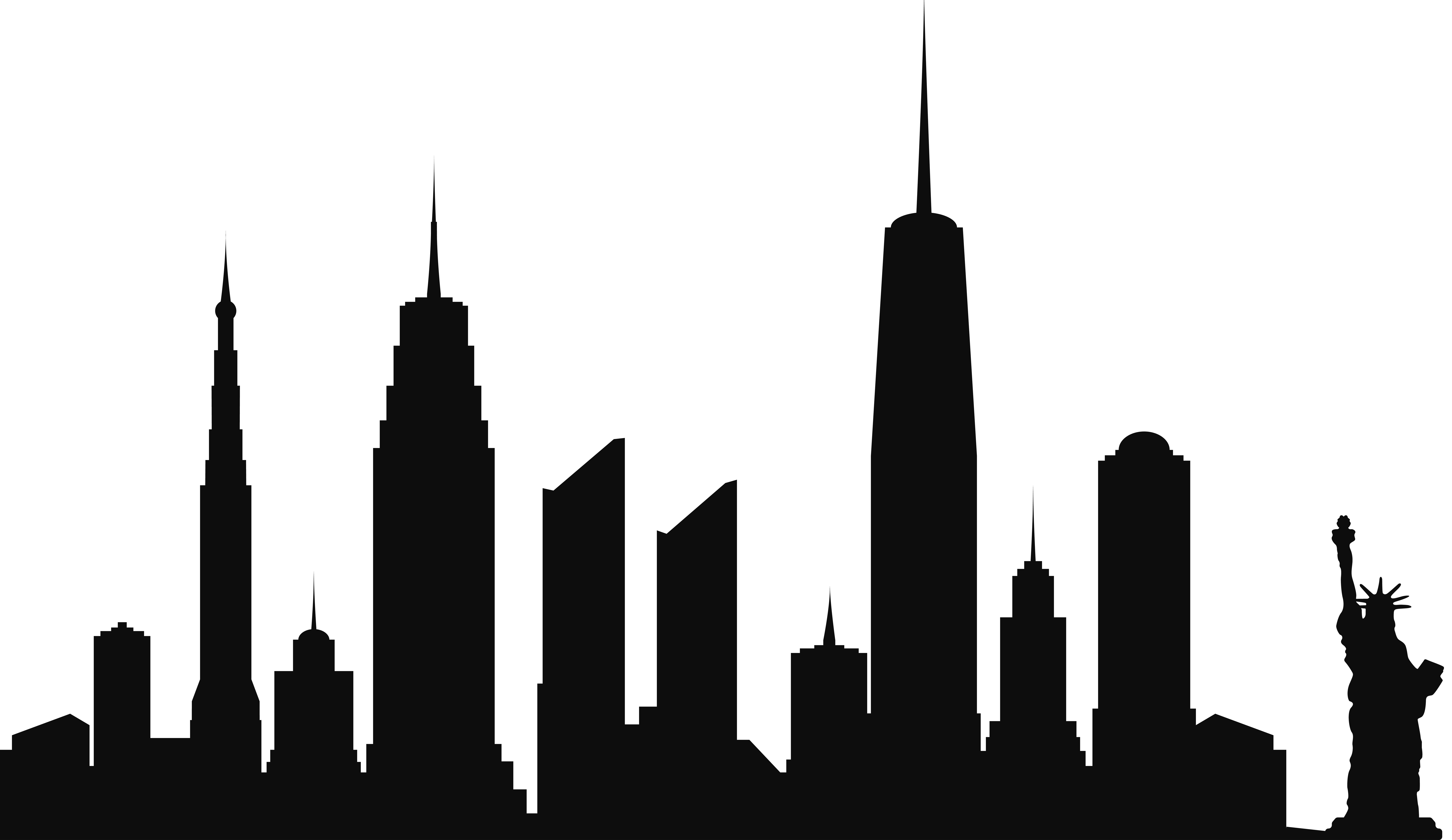 8000x4631 New York City Skyline Silhouette Png Clip Artu200b Gallery