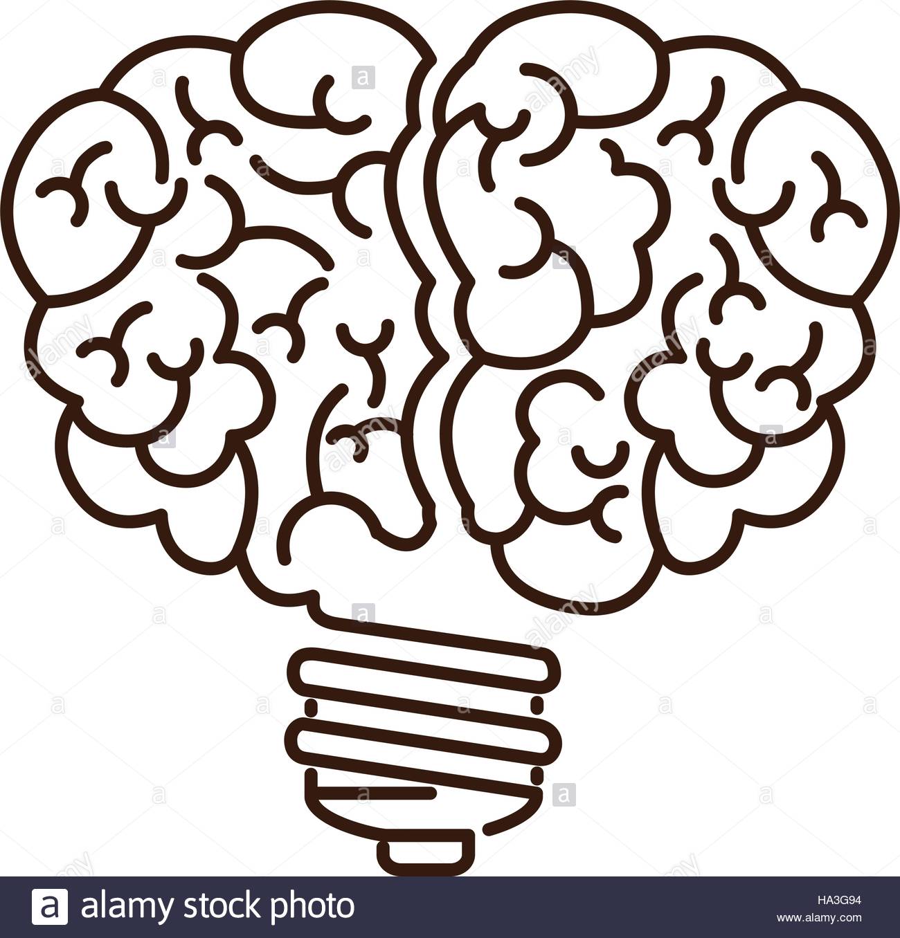 1300x1356 Silhouette Light Bulb Flat Icon In Brain Shape Vector Illustration