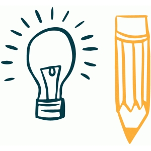 300x300 Drawn Light Bulb Silhouette