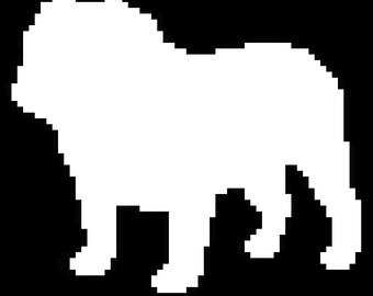 340x270 Silhouette English Bulldog Etsy