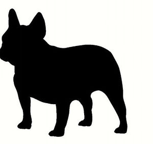 300x282 French Bulldog, Wall Sticker Decal, Silhouette. Great Gift For Dog
