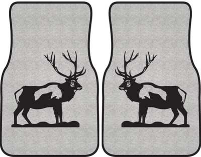 400x314 Bull Elk Silhouette Car Mats