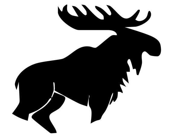 570x456 Moose Hunting Vinyl Decal Moose Hunter Sticker Bull Moose