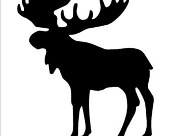 340x270 Moose Antler Stencil Etsy