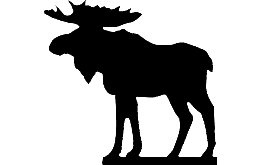 1002x633 Moose Dxf File Free Download