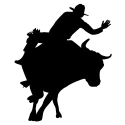 Bull Rider Silhouette at GetDrawings | Free download