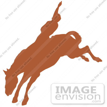 450x450 Royalty Free Cartoon Clip Art Of A Brown Silhouette Of A Cowboy