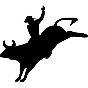 300x300 Bull Riding Silhouette Cakes Bull
