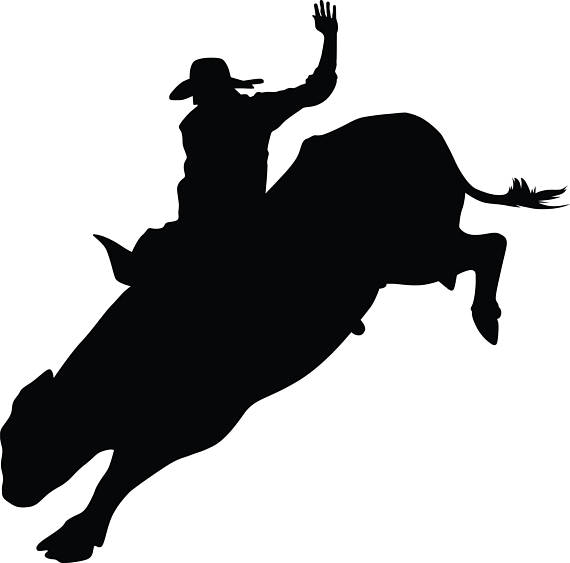 Bull Riding Silhouette at GetDrawings | Free download