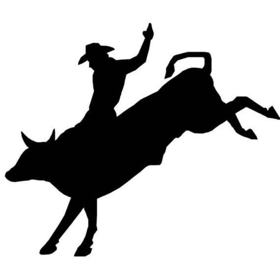 Bull Riding Silhouette at GetDrawings | Free download