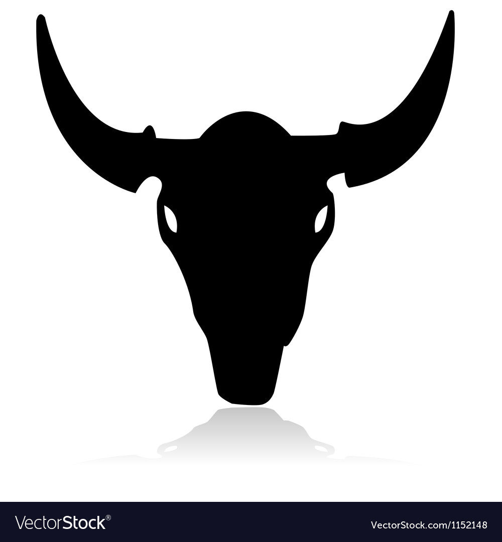 1000x1080 Bull Skull Silhouette Seamless Pattern Royalty Free Vector Clip