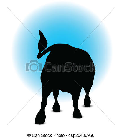 414x470 Eps 10 Vector Illustration Of Bull Silhouette Clip Art Vector