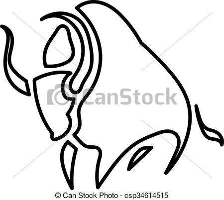 450x402 Silhouette Simple Of A Bull Isolated On White Background