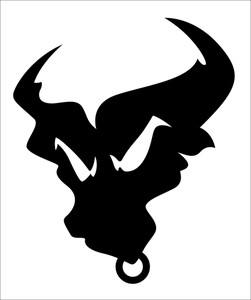251x300 Angry Bull Silhouette Mascot Tatto Vector Royalty Free Stock Image