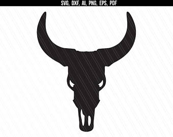 340x270 Cow Skull Svg Etsy