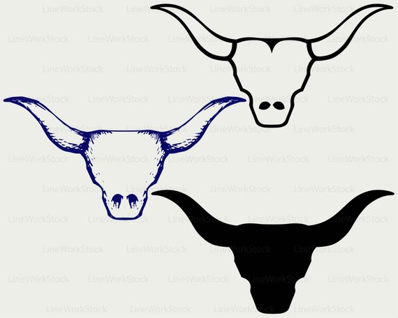 570x456 Skull Bull Svgull Horns Clipartskull Svghorns Silhouetteskull