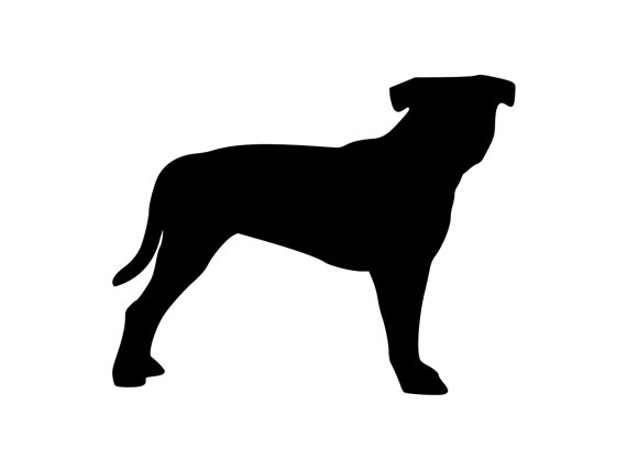 570x427 Pitt Bull Terrier Dog Pibble Outdoor Vinyl Silhouette K9