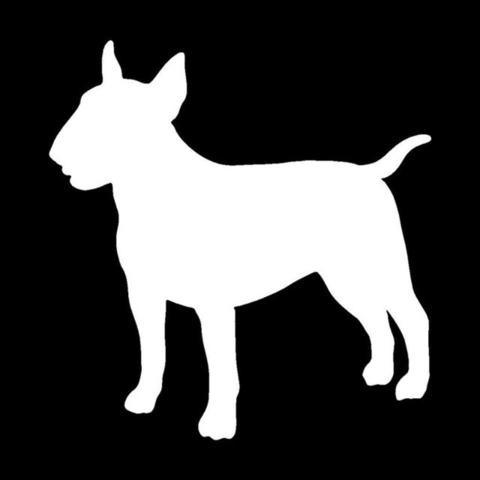 480x480 Simple Bull Terrier Silhouette Side Angle Sticker (5 X 4.8