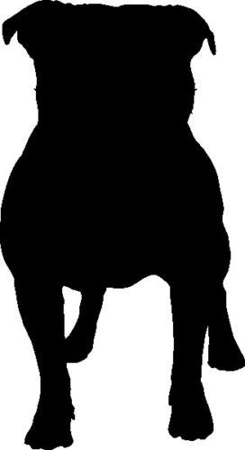 272x500 Staffordshire Bull Terrier Silhouette Car Decal Sticker Ebay