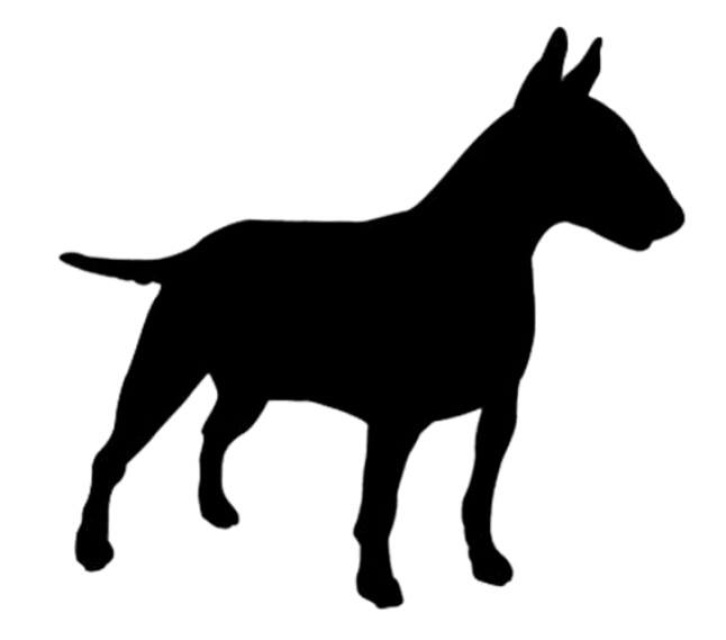 726x640 Bull Terrier Silhouette Car Sticker