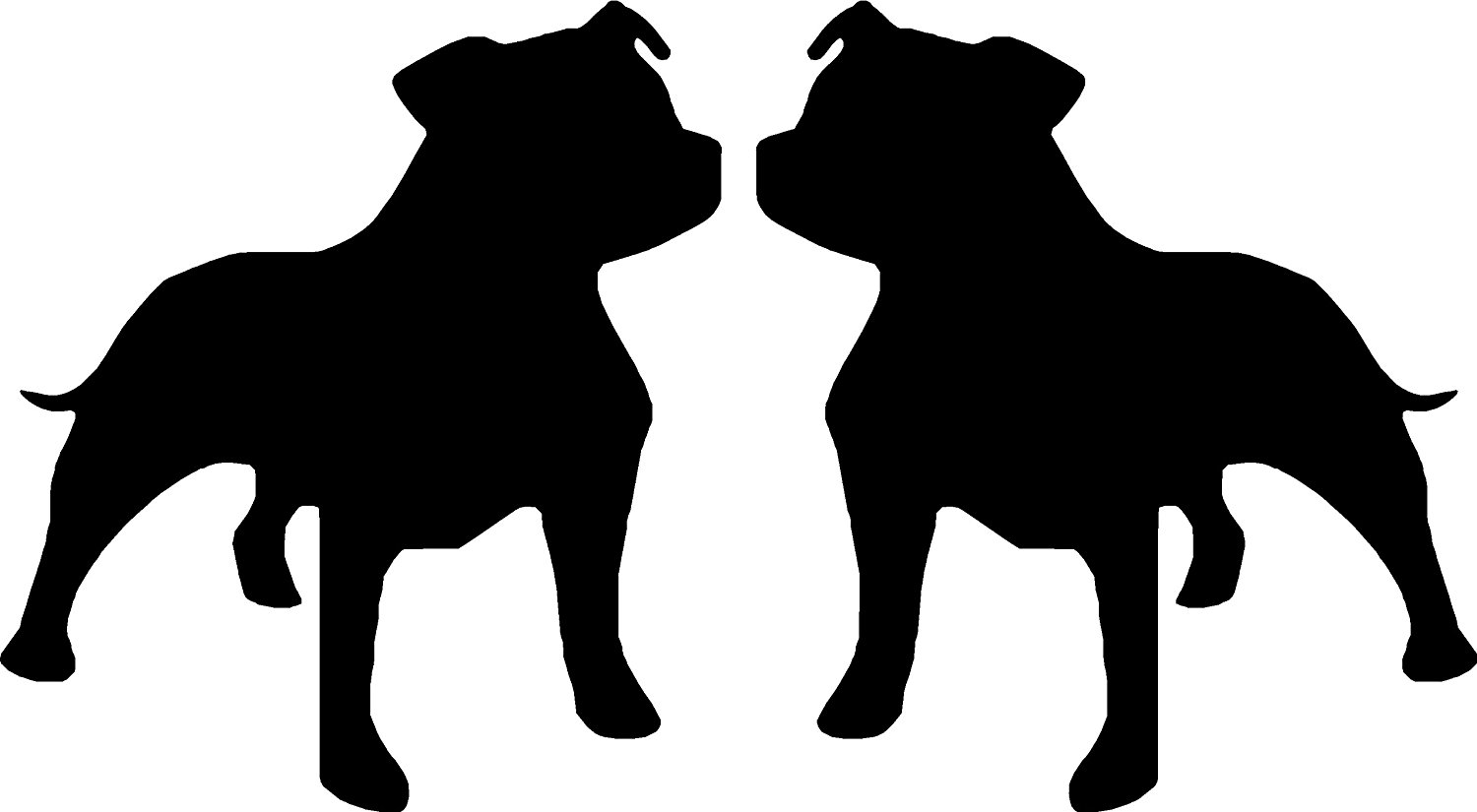 1500x825 Staffy Staffordshire Bull Terrier Dog Car Van Window Bike Stickers