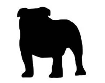 Bulldog Face Silhouette at GetDrawings | Free download