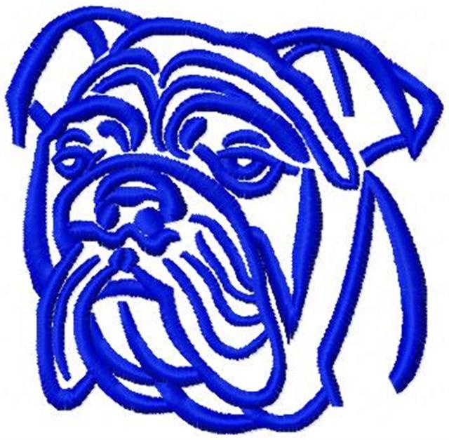 640x627 English Bulldog Outline