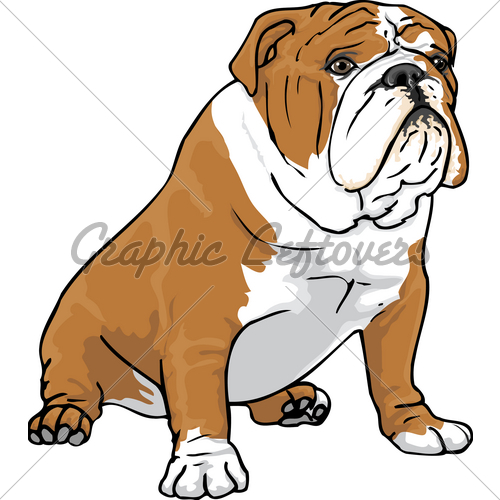 500x500 English Bulldog Clipart Silhouette 3507559