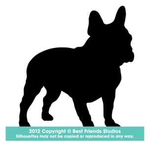 300x300 French Bulldog Silhouette Gifts, Stationery, Address Labels Amp Note