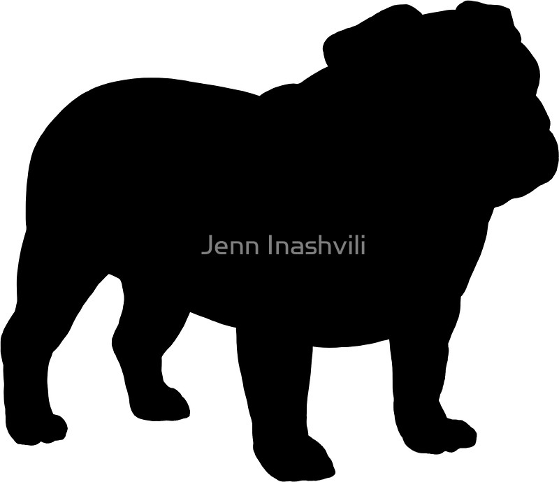 800x690 Bulldog Silhouette(S) Stickers By Jenn Inashvili Redbubble