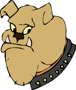 252x298 Cartoon Bulldog Head Clip Art
