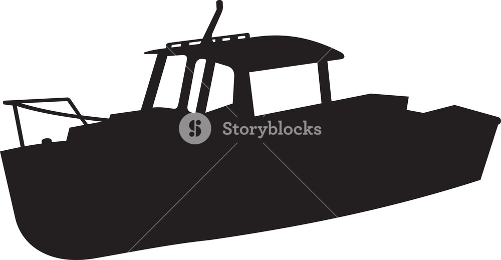 1000x519 Fishing Boat Silhouette Royalty Free Stock Image
