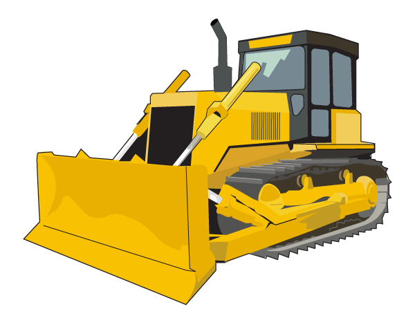 600x460 Free Bulldozer Vector, Vectors