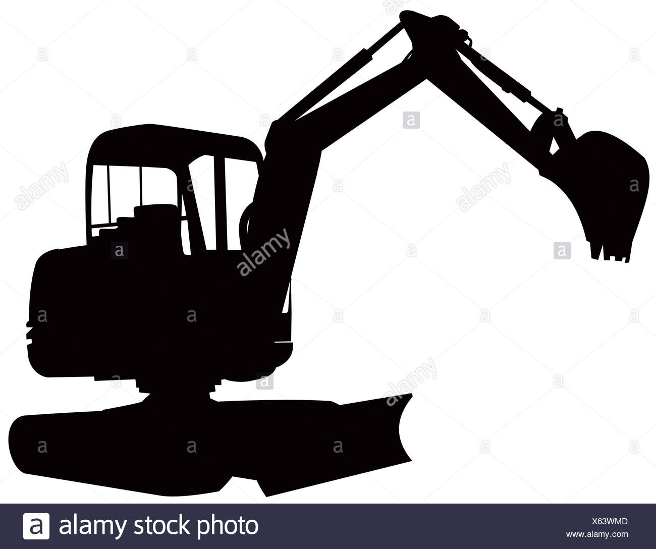 1300x1088 Silhouette Excavator Cut Out Stock Images Amp Pictures