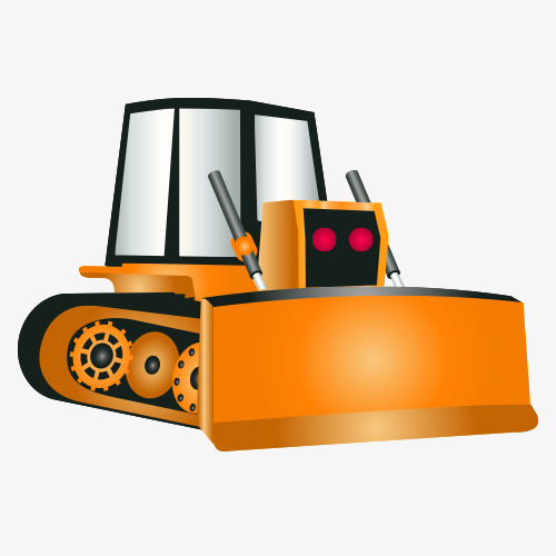 500x500 Cartoon Bulldozer, Building, Engineering, Free To Pull Png And Psd